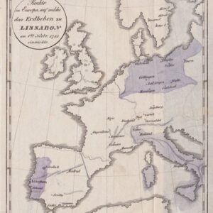 Karte und Bericht vom Erdbeben Lissabons 1755