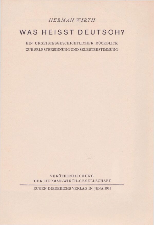 Was heißt deutsch? (eBuch) (Herman Wirth, Erstauflage 1931) – Bild 4